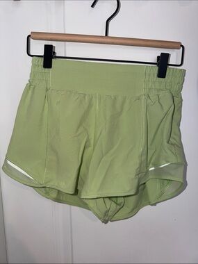 lululemon athletica Light Green Athletic Shorts with Inner Liner